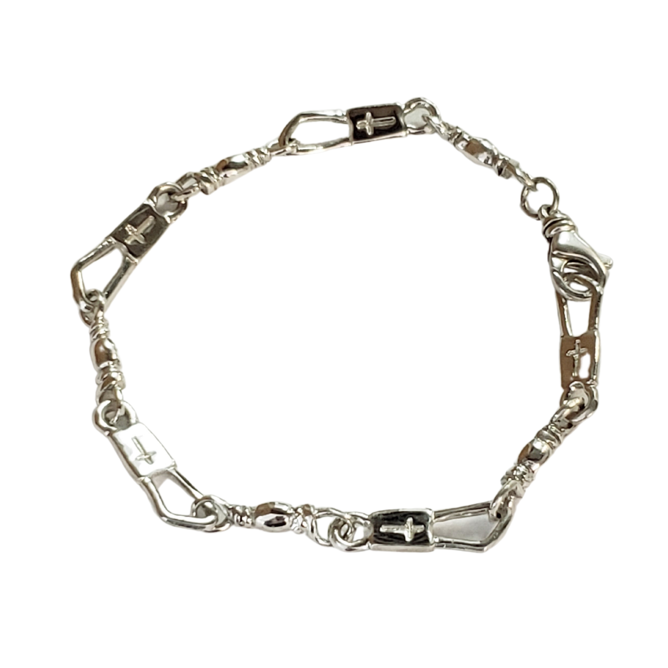 Fisher of Men Bracelet Sterling Silver Large Link Water Ivy